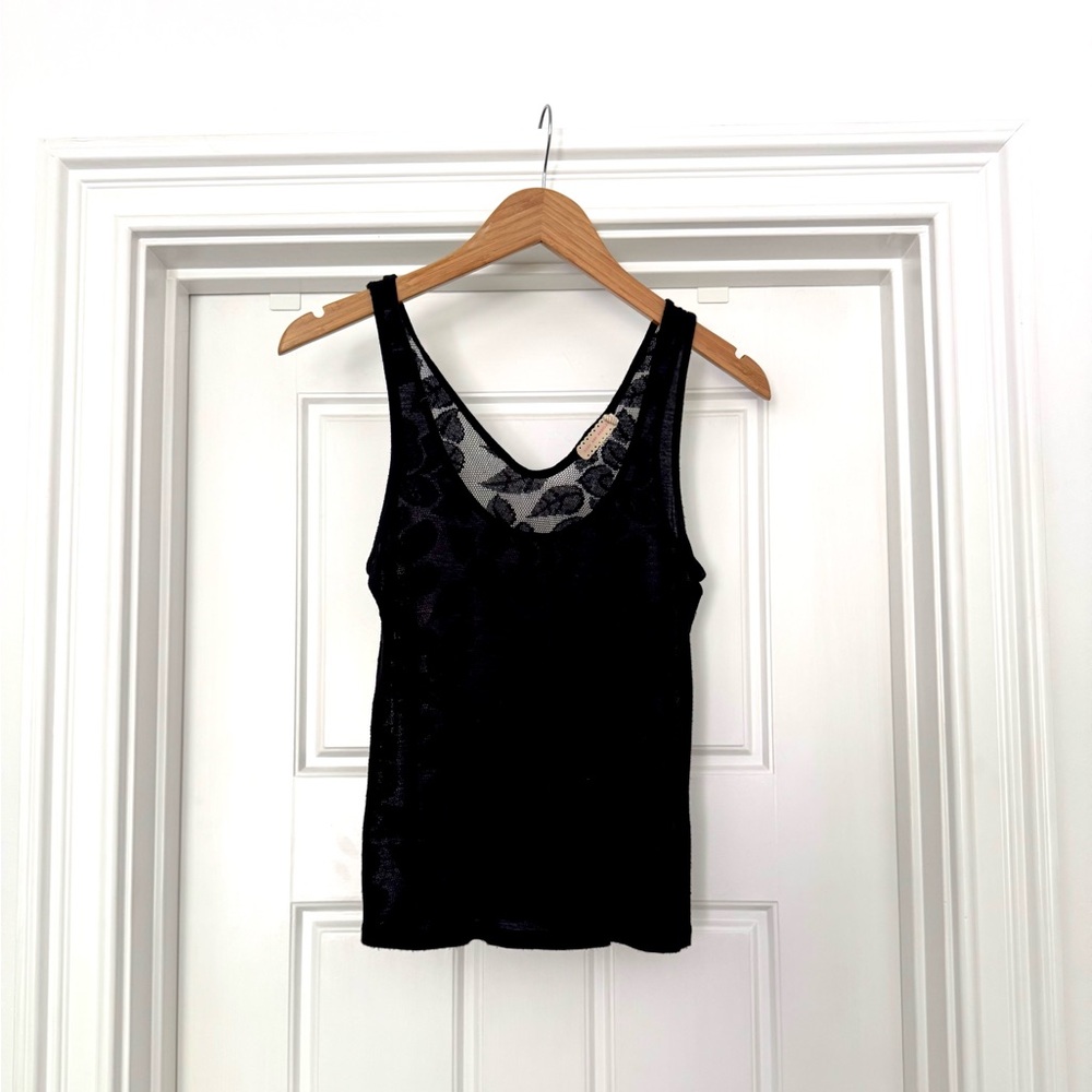 Urban Outfitters Black Top with Mesh Back